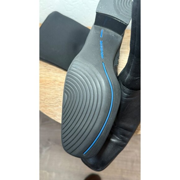 Vintage Rockport Chelsea Stretch Black Block Heel Boots 9M With Back Zippers - Picture 5 of 12